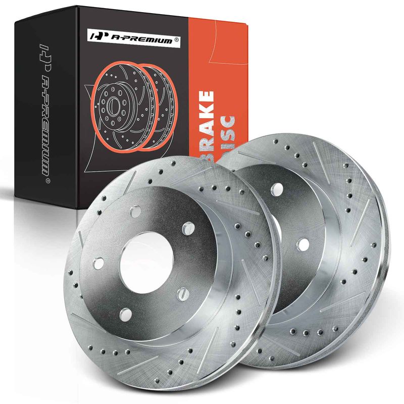 Front Drilled Brake Rotors for Dodge Ram 1500 2000-2001 3.9L 5.2L 5.9L 4WD