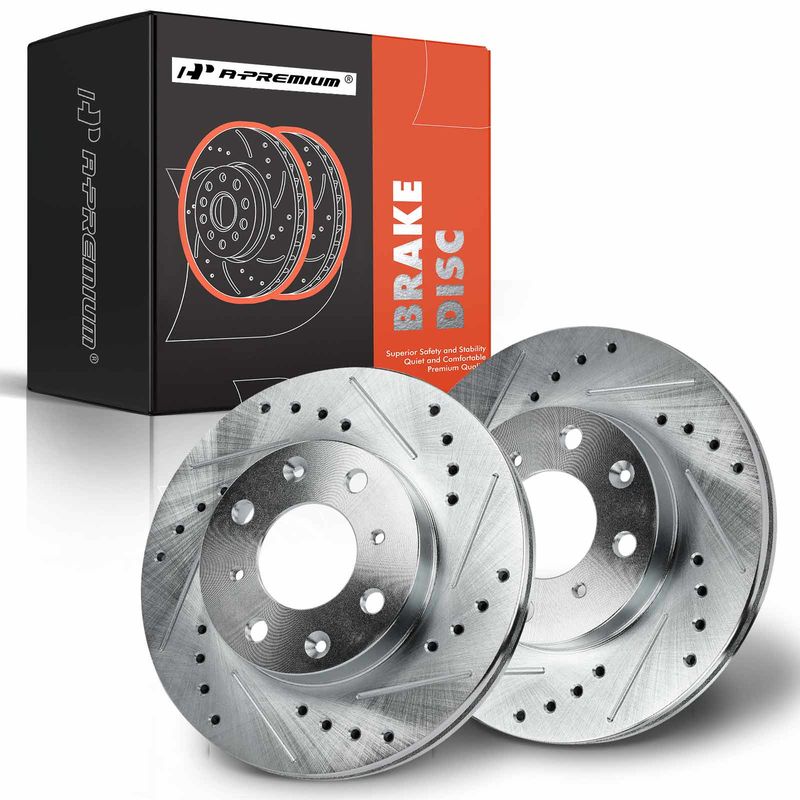 Front Drilled Brake Rotors for Honda Civic 1990-2000 Civic del Sol CRX