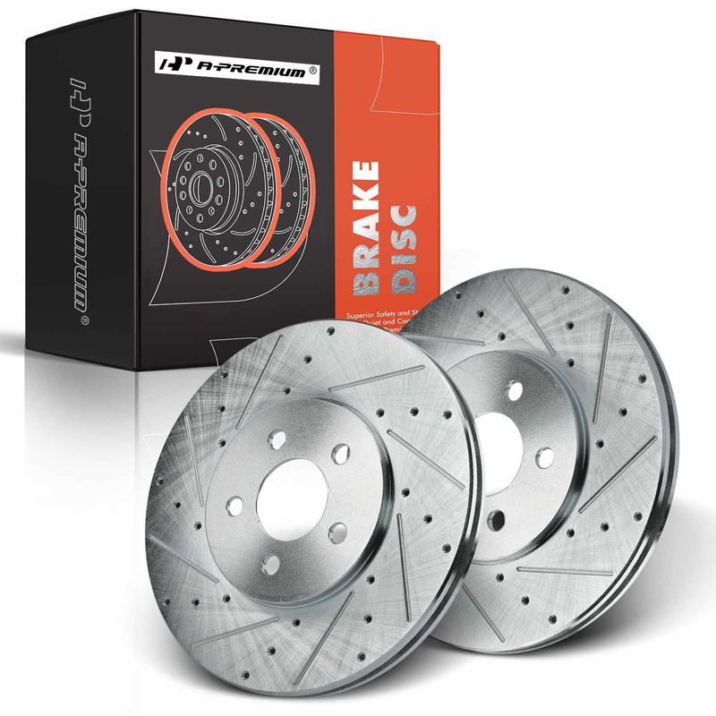 Front Drilled Brake Rotors for Chrysler Sebring 2001-2006 Dodge Stratus Plymouth