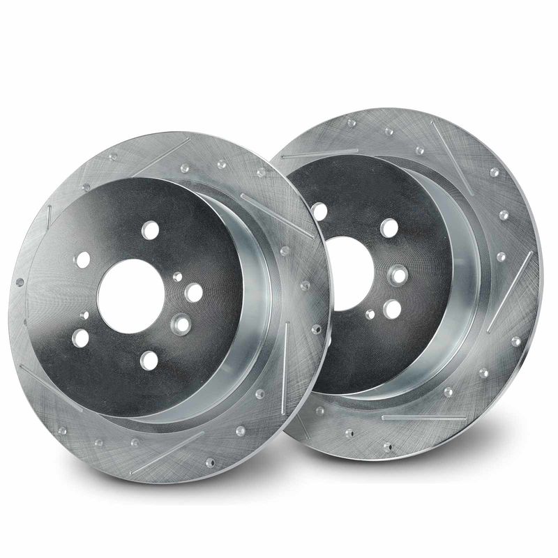 Rear Drilled Brake Rotors for Toyota Highlander 2008-2014 2.7L 3.3L 3.5L