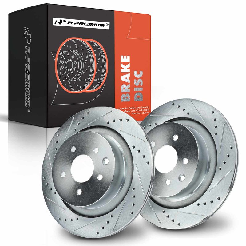 Rear Drilled Brake Rotors for INFINITI G37 2008-2013 G35 2007-2008 Q60 2014-2015