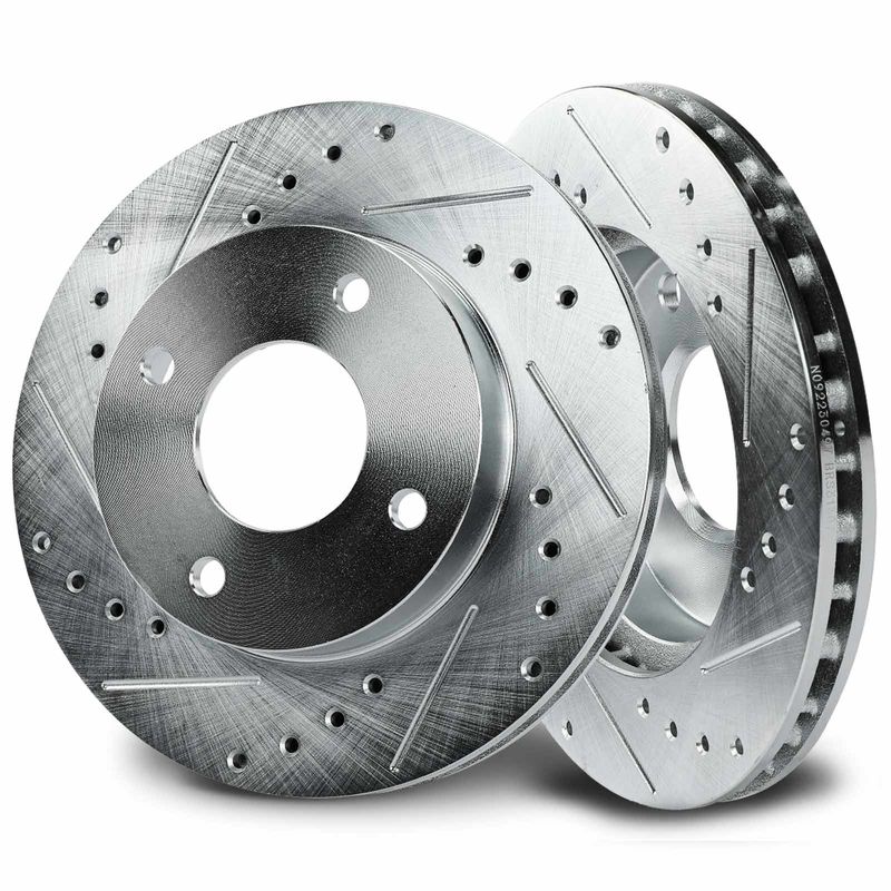 Front Drilled Brake Rotors for Nissan Sentra 2000-2006 1.8L with Rear Drum