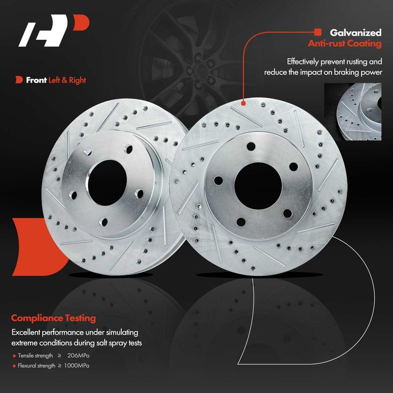 Front Drilled Disc Brake Rotors for Chevy Blazer S10 GMC Jimmy  Sonoma Isuzu Olds