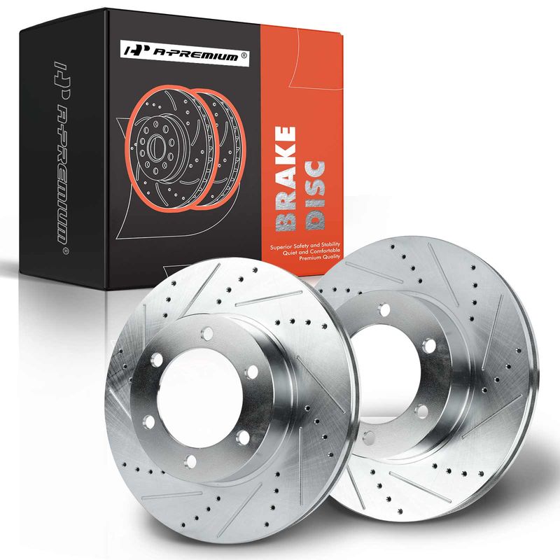 Front Drilled Brake Rotors for Toyota Tundra 2000-2006 Sequoia 2001-2007