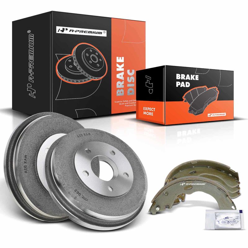 Rear Brake Drums & Brake Shoes for Ford Escape 2001-2007 Mazda Tribute Mercury
