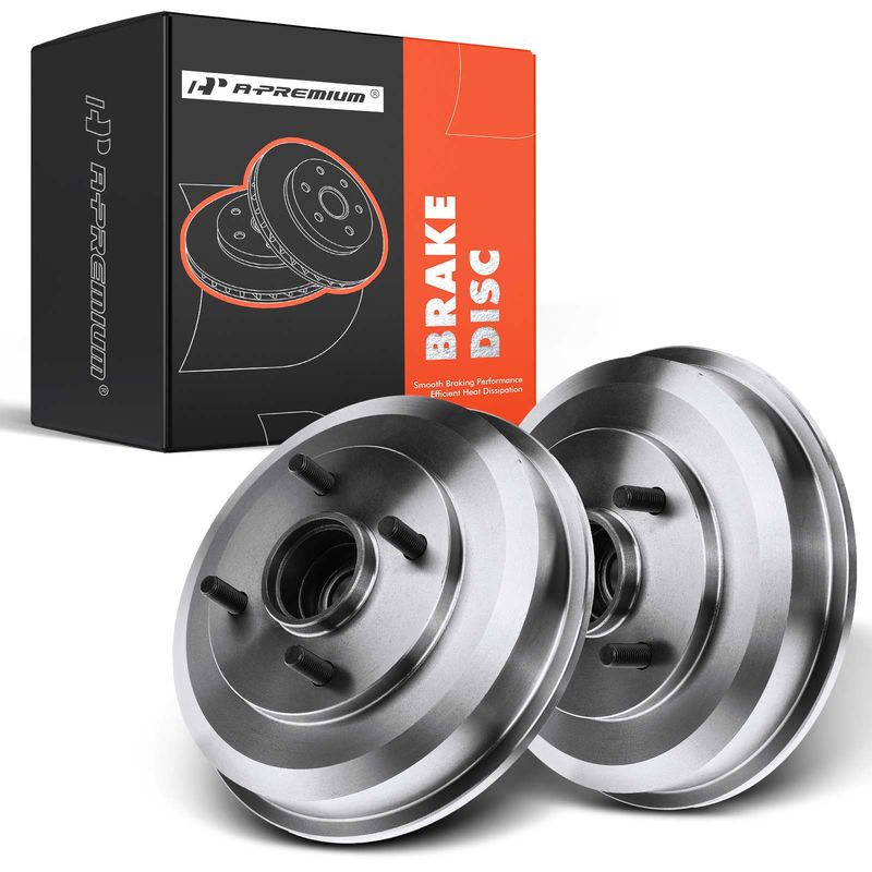 2x Rear Brake Drum for Ford Focus 2000-2008 with Rear Wheel Bearing