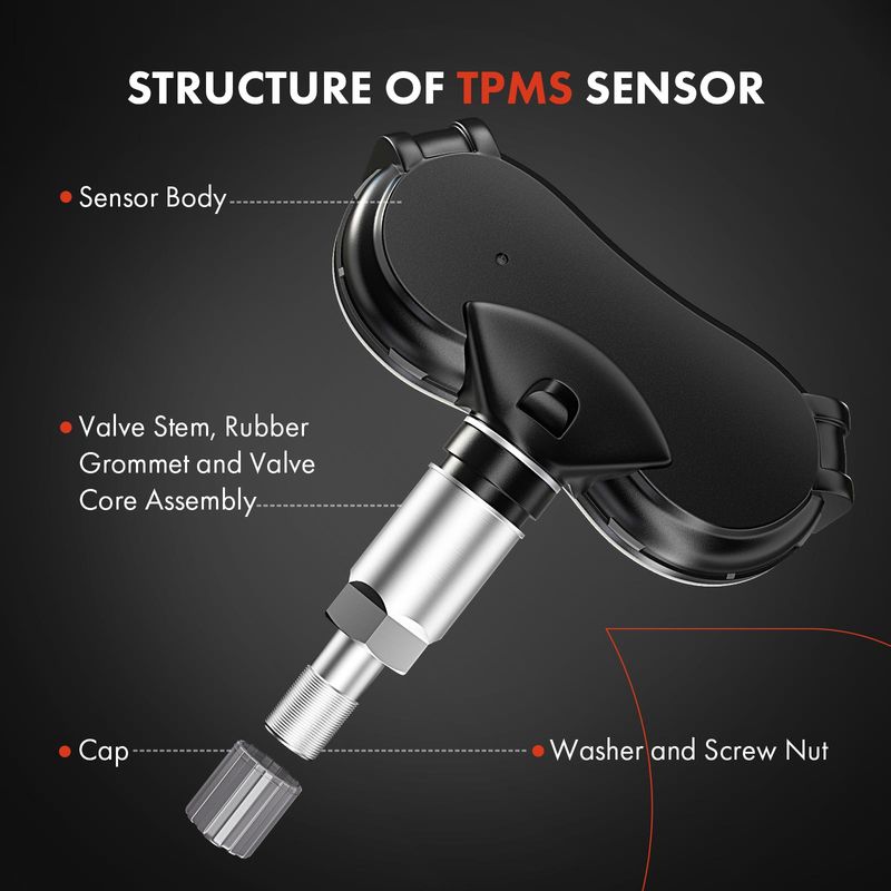 4x Tire Pressure Monitoring Sensor TPMS 315 MHz for Toyota RAV4 19-21 Tundra