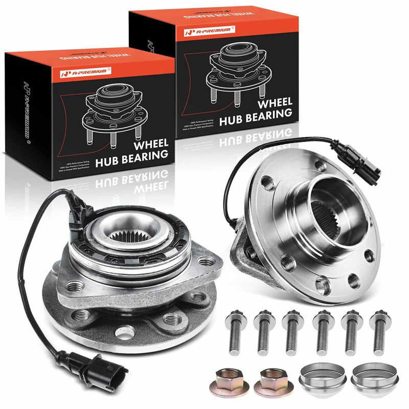 2x Front or Rear Wheel Bearing & Hub Assembly with ABS Sensor for Saab 9-3 2003-2011 9-3X