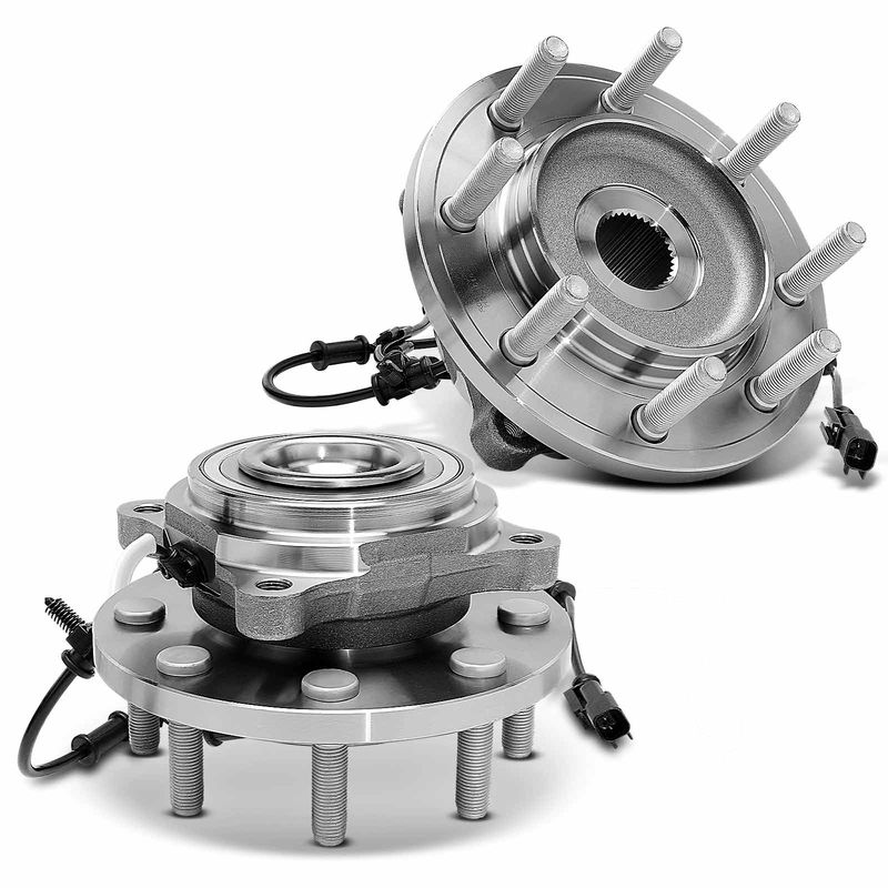 2x Front Wheel Bearing & Hub Assembly with ABS Sensor for Ram 2500 2014-2018 Ram 3500