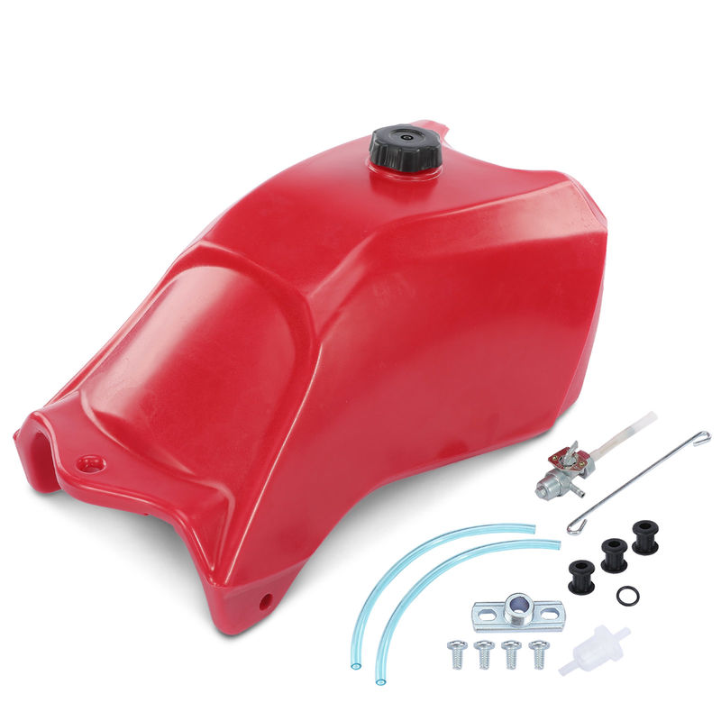 Red Fuel Tank with Cap & Fuel Petcock for Honda FourTrax 300 1988-1992