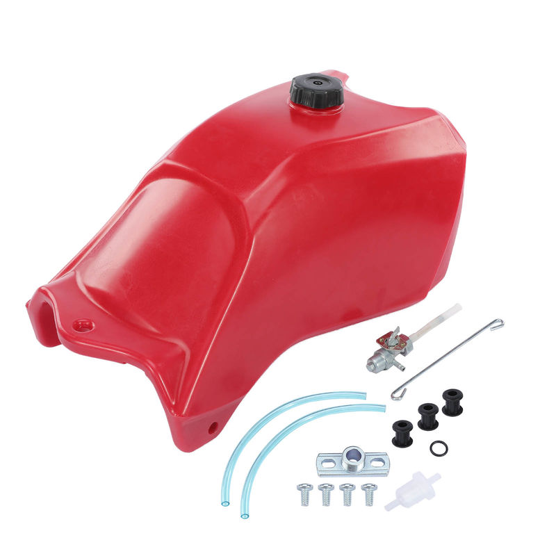 Red Fuel Tank with Cap & Fuel Petcock for Honda FourTrax 300 1988-1992