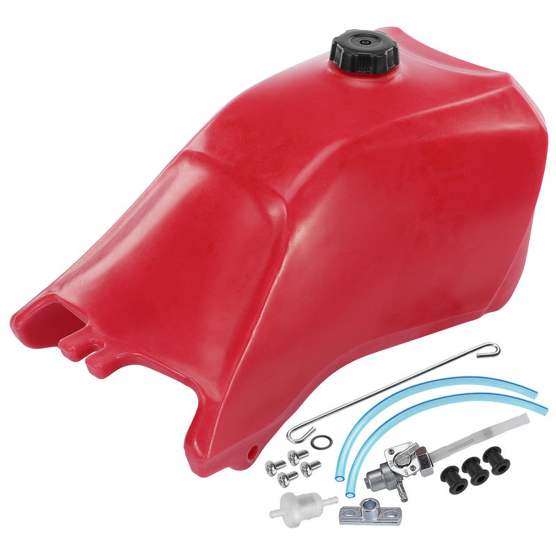 Red Fuel Tank with Cap & Fuel Petcock for Honda FourTrax 300 1993-2000