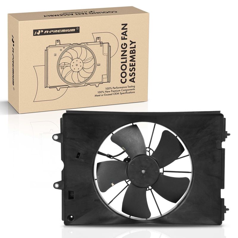 Engine Radiator Cooling Fan Assembly with Shroud for Honda Ridgeline 06-08 3.5L