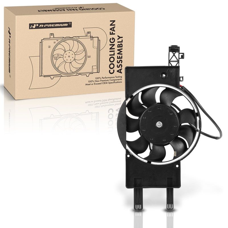 Right Engine Radiator Cooling Fan Assembly for Ford Focus 2015-2018 1.0L