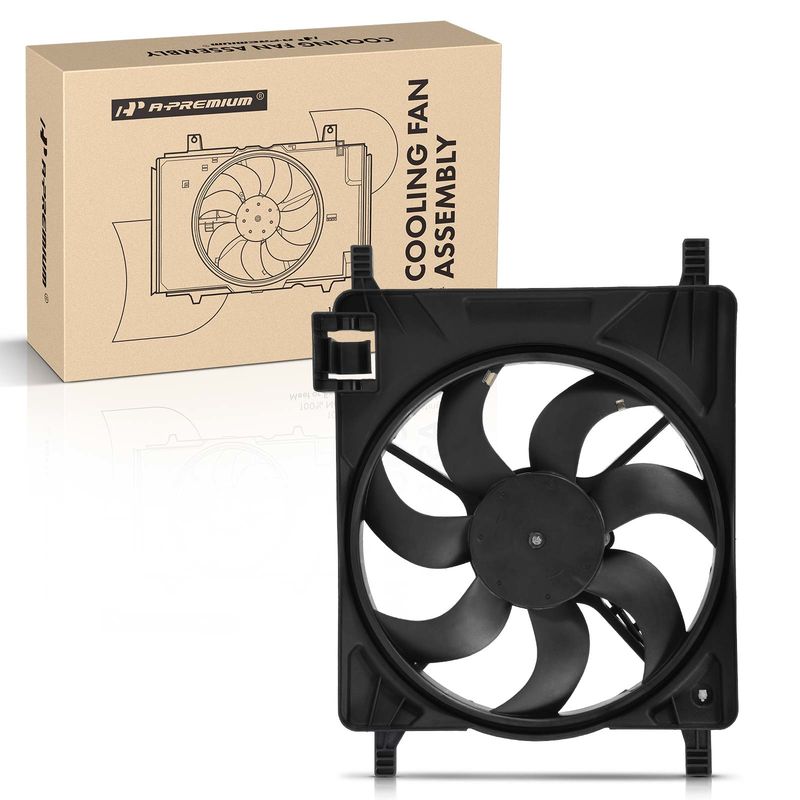 Engine Radiator Cooling Fan Assembly with Shroud for Chevrolet Spark 13-15 1.2L