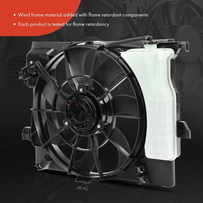 Engine Radiator Cooling Fan Assembly with Shroud for Hyundai Accent 12-14 1.6L