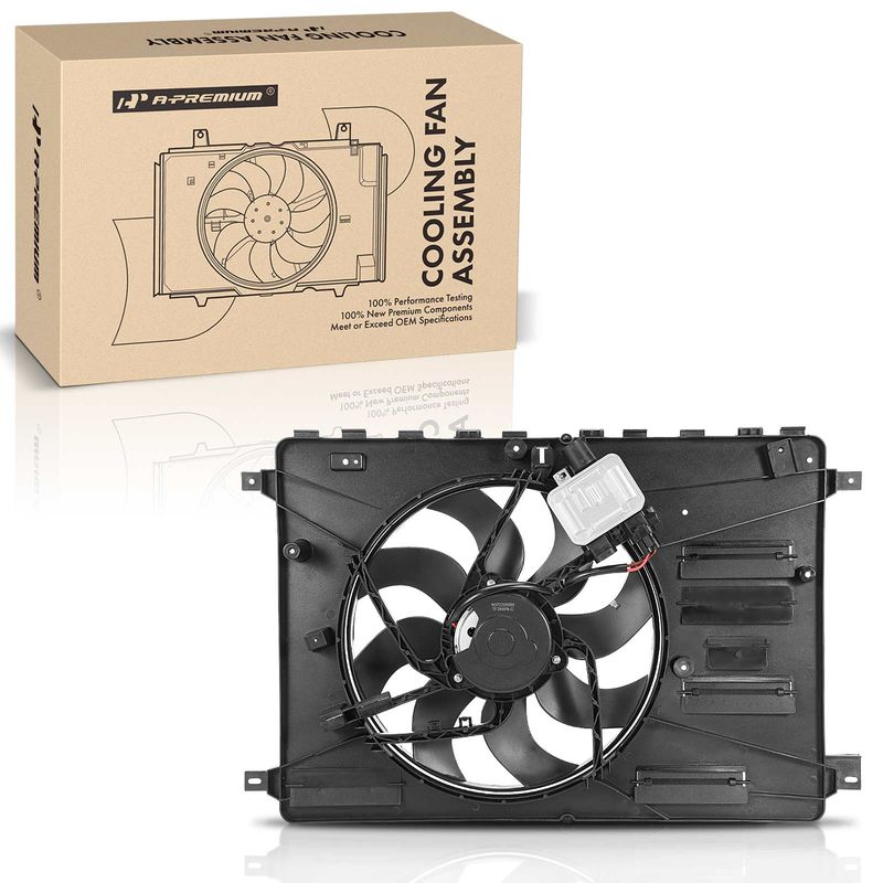 Engine Radiator Cooling Fan Assembly with Shroud for Land Rover LR2 2008-2014