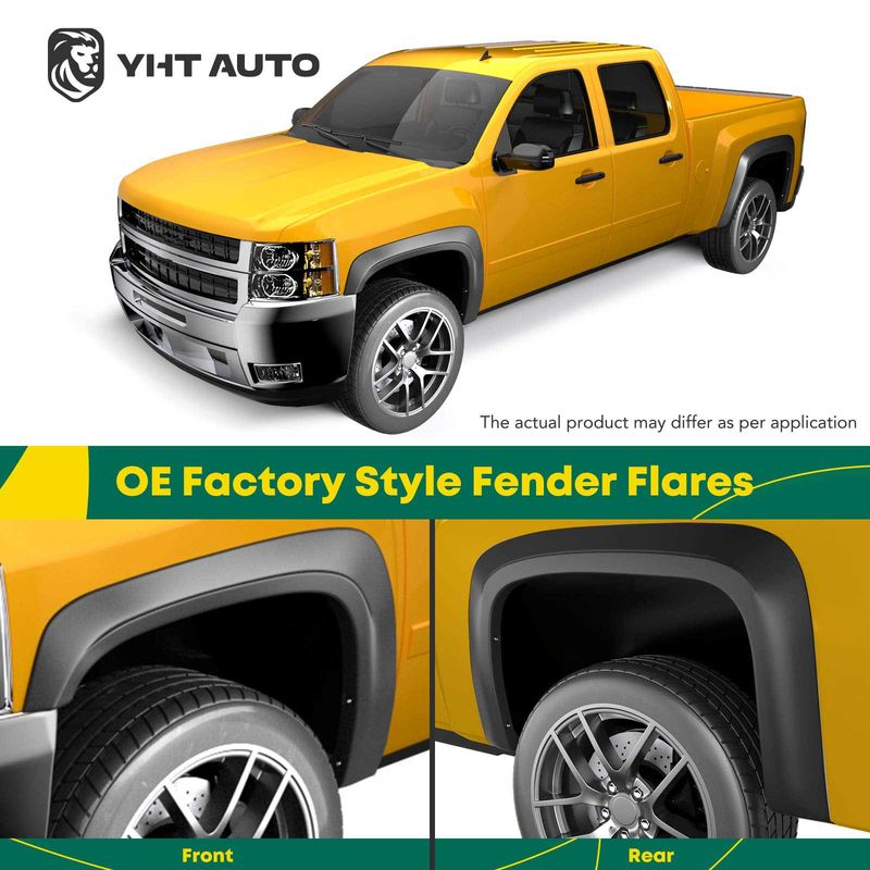 4x Front & Rear OE Factory Style Shiny Fender Flare for Ford F-150 2015-2017