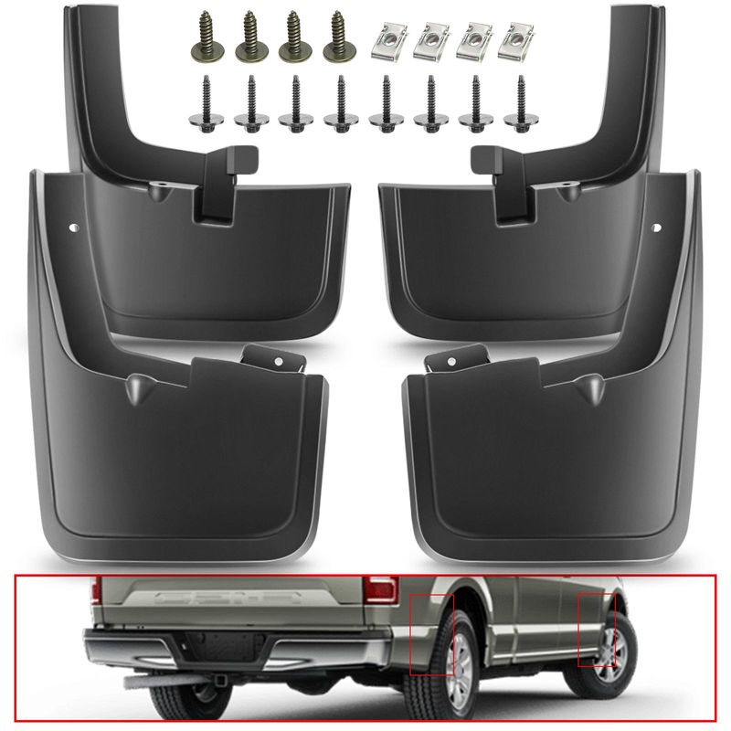 Mud Flaps Splash Guards With Fender Flares for Ford F-150 2015 - 2018 2019 2020