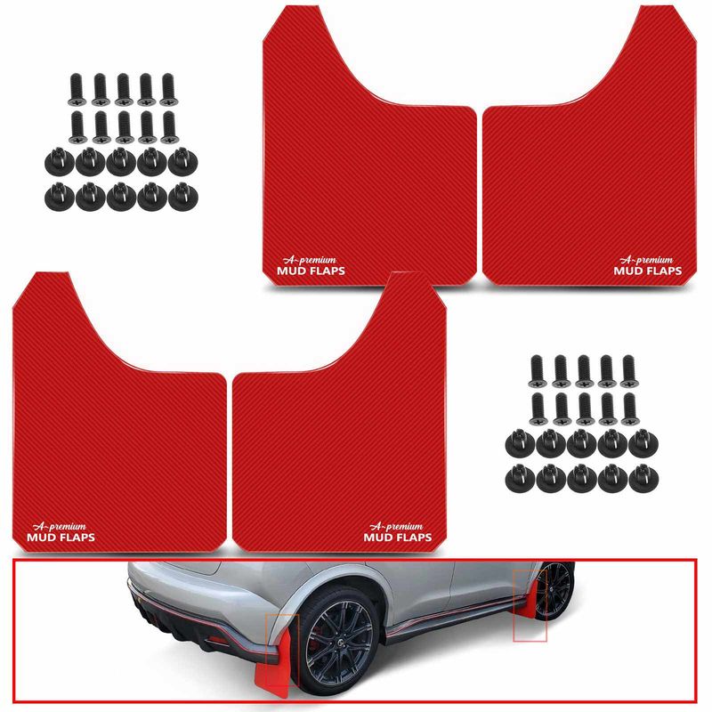 4x Front & Rear Splash Guards Mud Flaps for Chevy Dodge Ford Toyota Car Pickup
