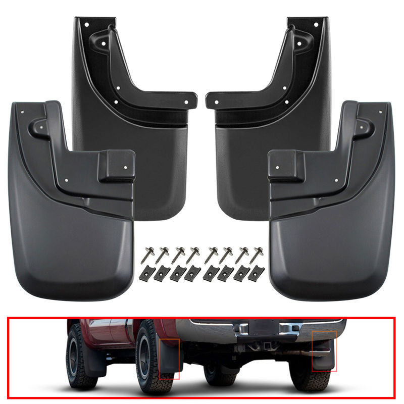 Mud Flaps Splash Guards with Fender Flares for Toyota Tacoma 2005 2006 2007-2015