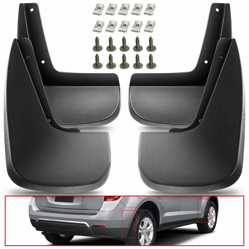 Mud Flaps Splash Guards With Fender Flares for Chevy Equinox 2010 2011-2017