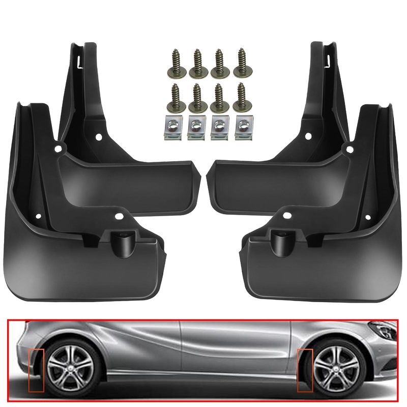 Mud Flaps Splash Guards for Mercedes-Benz W177 A200 Sport Models 2019 2020