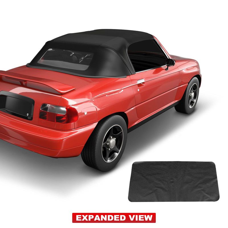 Convertible Soft Top with Plastic Window for Geo Metro 1990 1991 1992 1993 Black