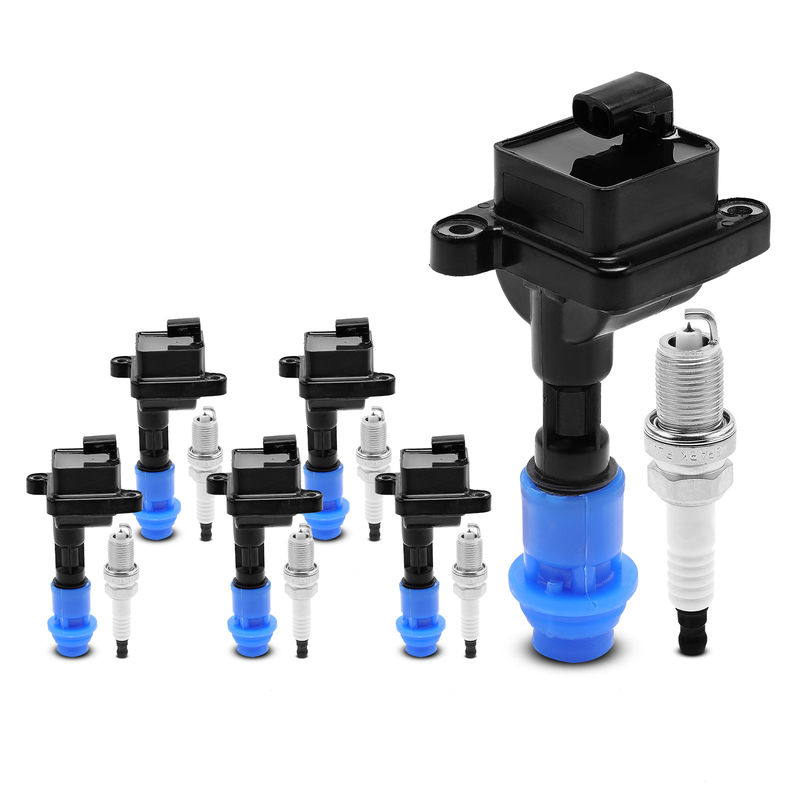 6x Black Ignition Coil & IRIDIUM Spark Plug Kits for Toyota Supra 93-98 3.0L Turbo