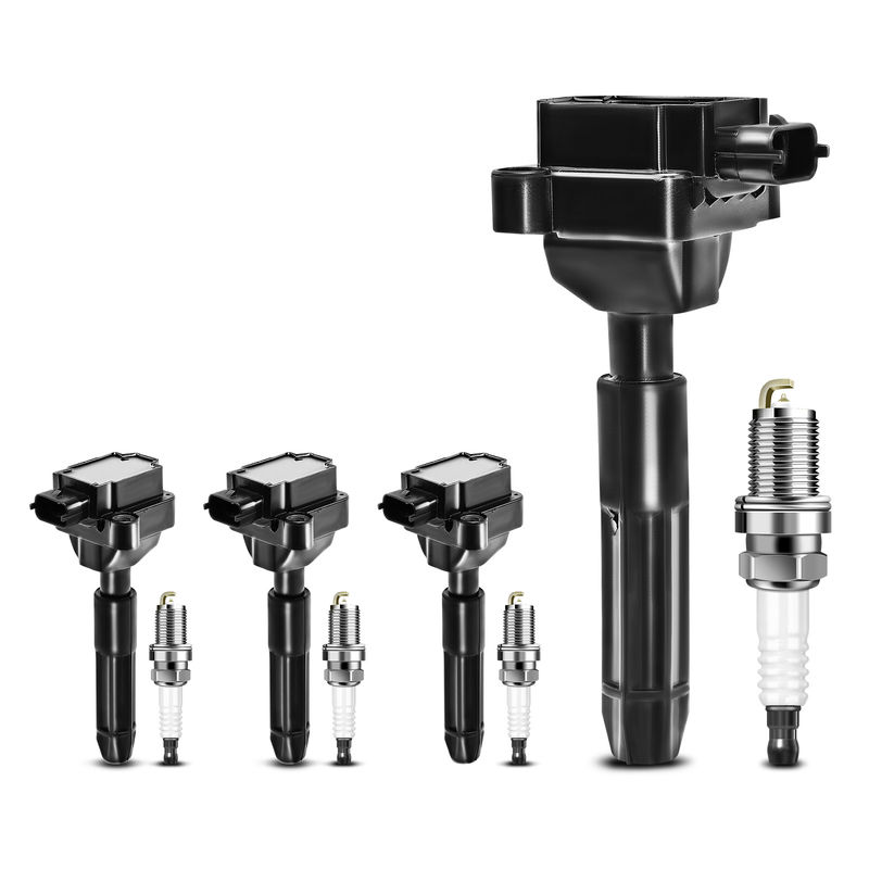 4x Black Ignition Coil & IRIDIUM Spark Plug Kits for Mercedes-Benz SLK230 C230