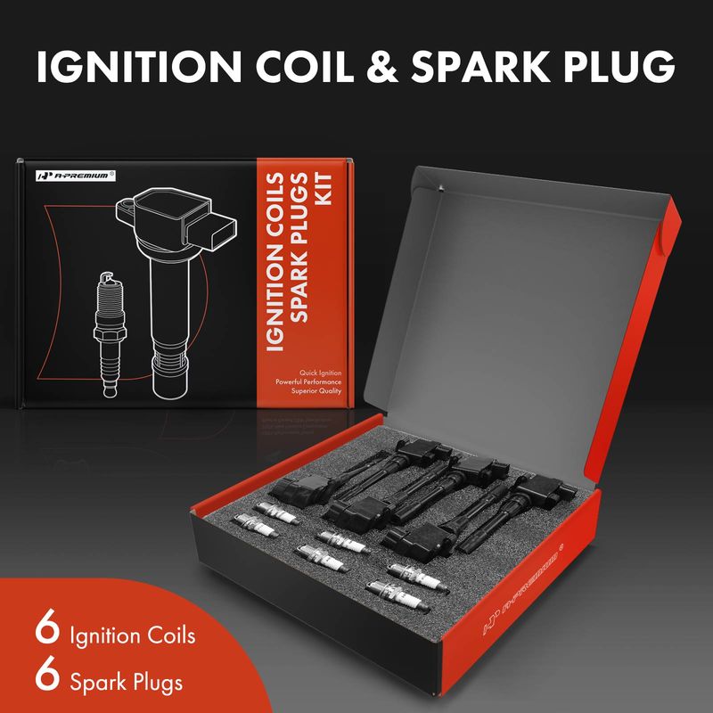 6x Black Ignition Coil & IRIDIUM Spark Plug Kits for Mazda Millenia 95-02 V6 2.3L
