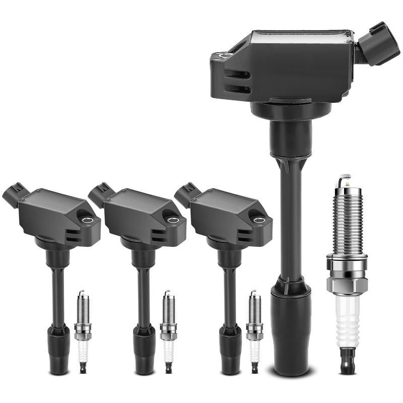 4x Black Ignition Coil & IRIDIUM Spark Plug Kits for Toyota RAV4 Camry Lexus