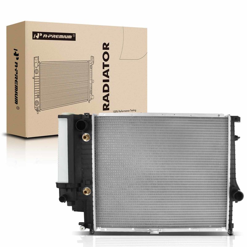 Radiator with Engine Oil Cooler for BMW 525i 89-95 525iT 1993 2.5L Auto Trans.