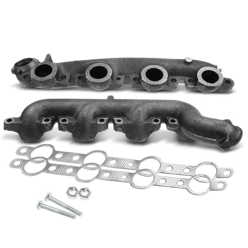 2x Left & Right Exhaust Manifold with Gasket for Ford F-250 94-96 F59 V8 7.3L