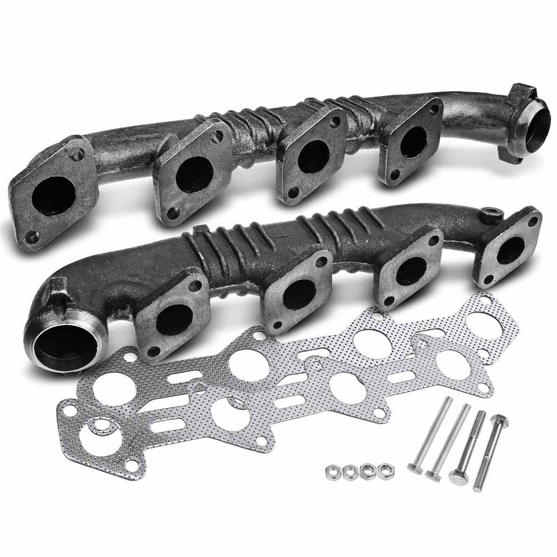 2x Left & Right Exhaust Manifold with Gasket for Ford F-250 F-350 Super Duty