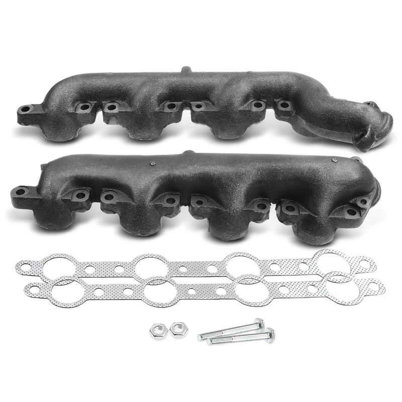 2x Left & Right Exhaust Manifold with Gasket for Ford F-250 Super Duty Excursion