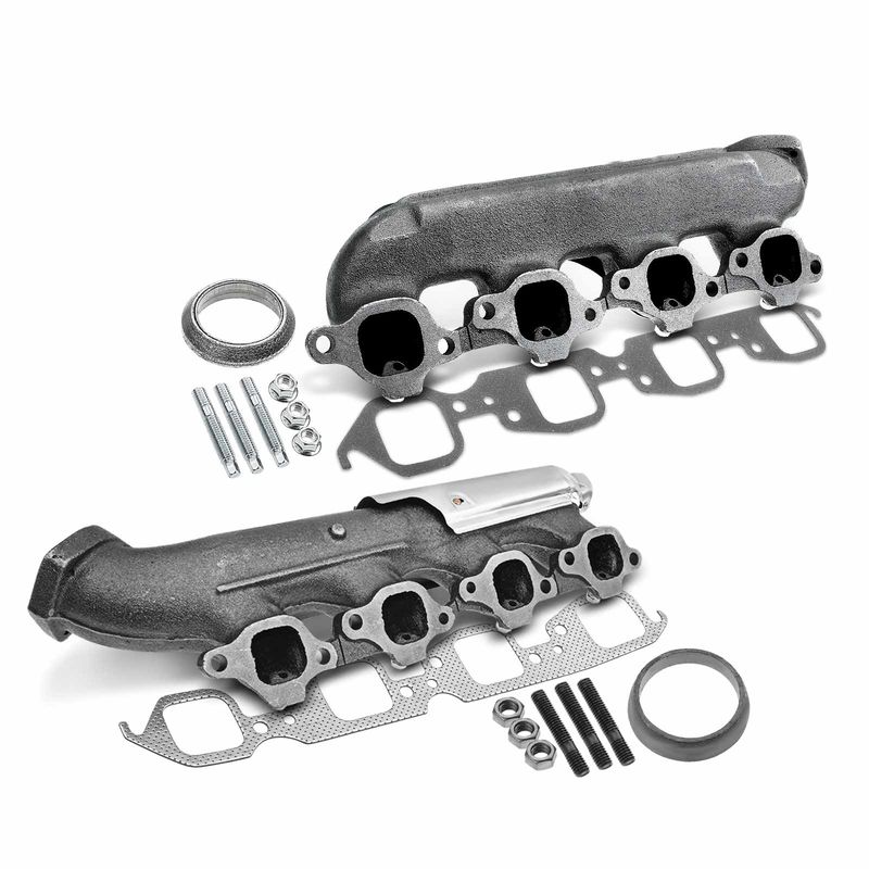 2x Left & Right Exhaust Manifold with Gasket for Chevrolet C1500 GMC K3500 88-95