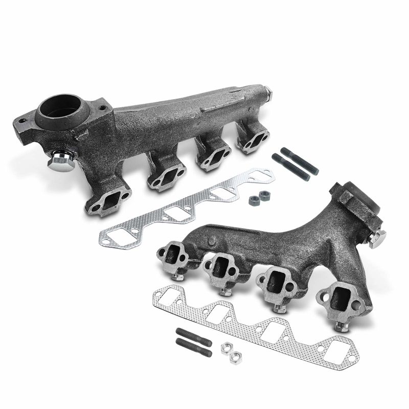 2x Left & Right Exhaust Manifold with Gasket for Ford F-150 250 350 V8 5.8L
