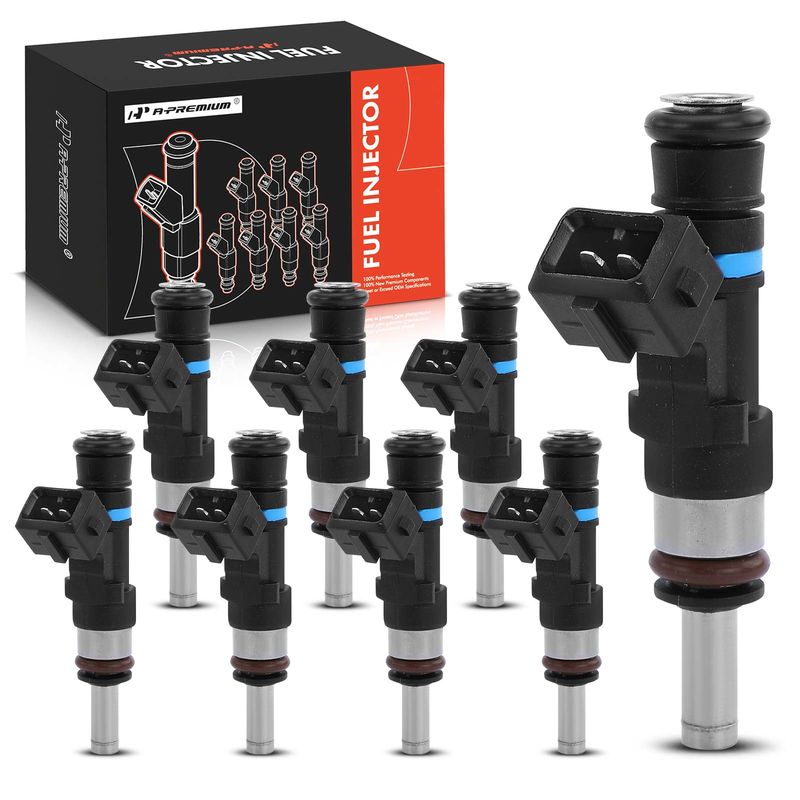 8x Black Fuel Injectors for BMW M3 2008-2013 4.0L E90 E92 E93