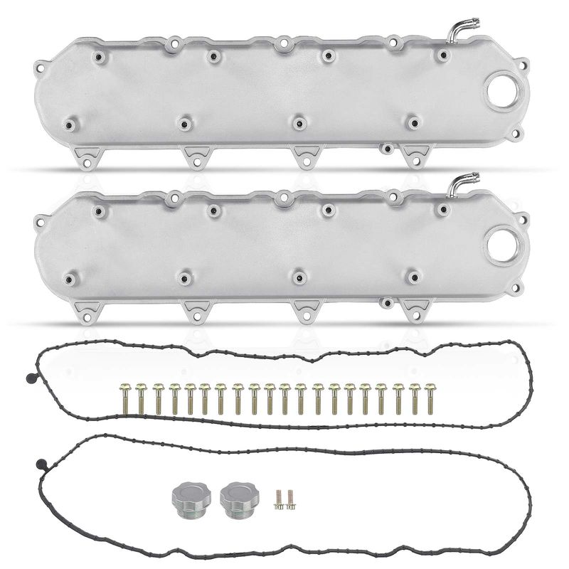 Silver Engine Valve Covers for Chevy GM LT Gen V 6.2L 376 2014-2021 Small Block