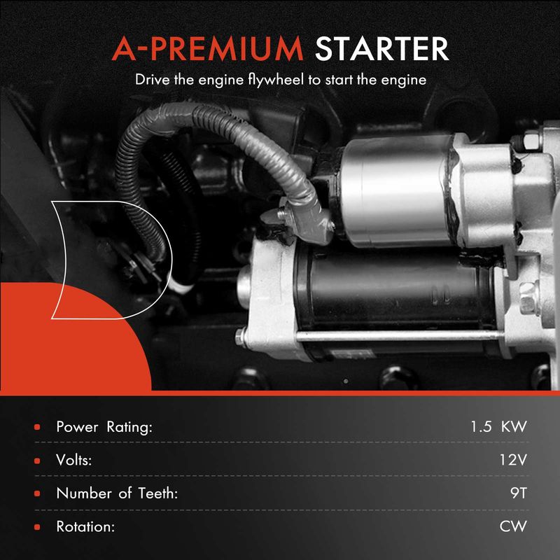 Starter Motor 1.5KW 12V CW 9 Teeth for Scion iQ 2012-2015 L4 1.3L