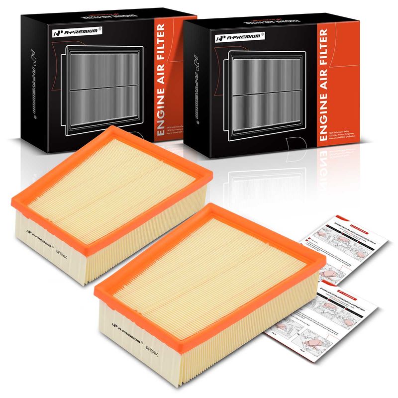 2x Engine Air Filter with Flexible Panel for Nissan Sentra 2007-2012 L4 2.0L
