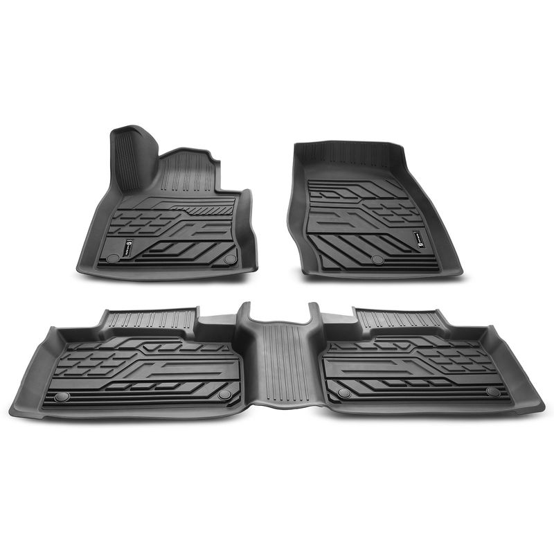 3x Front & Rear Black Floor Mats Liners for Ford Explorer 2019-2021 5 Seats
