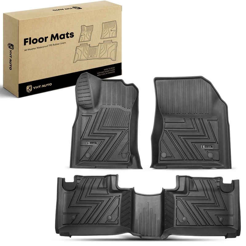 3x Front & Rear Black Floor Mats Liners for Jeep Grand Cherokee WK Dodge Durango