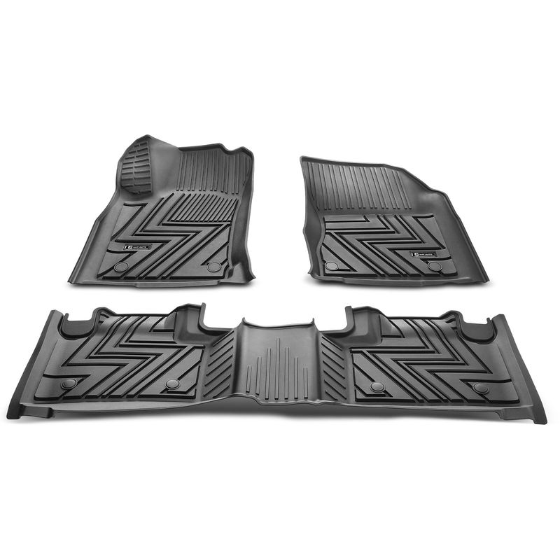 3x Front & Rear Black Floor Mats Liners for Jeep Grand Cherokee WK Dodge Durango
