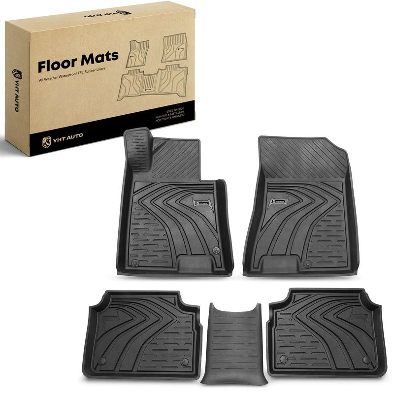 3x Front & Rear Black Floor Mats Liners for Hyundai Sonata 2020-2021 Kia K5