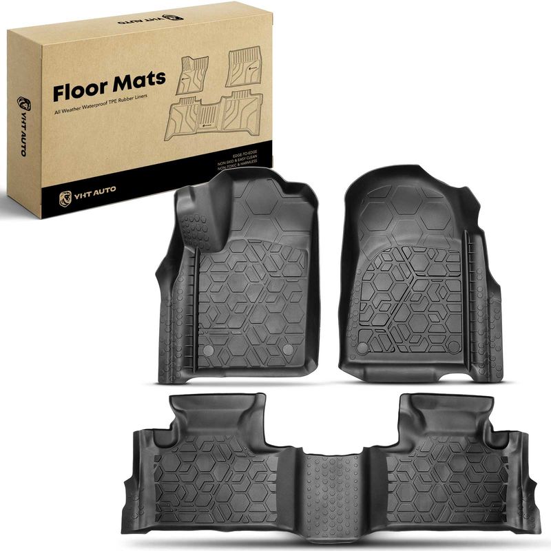 3x Front & Rear Black Floor Mats Liners for Jeep Grand Cherokee 2012-2019