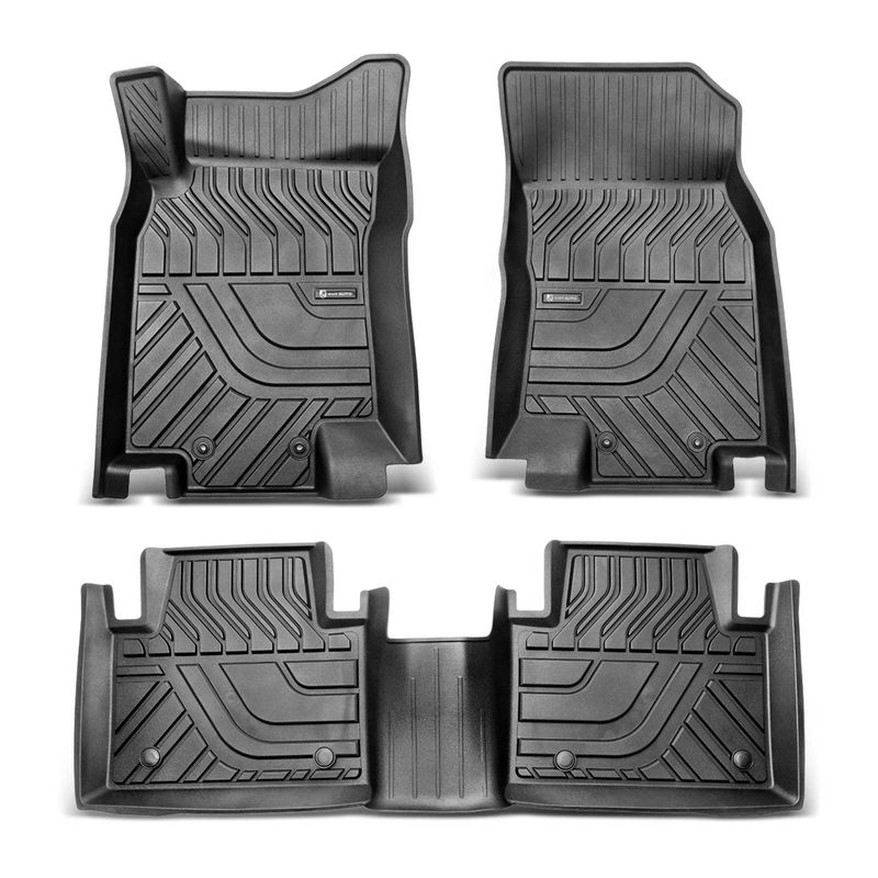 3x Front & Rear Black Floor Mats Liners for Nissan X-Trail 14-19 Rogue 14-20