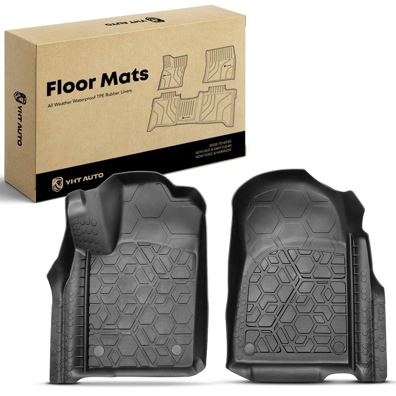 2x Front Black Floor Mats Liners for Jeep Grand Cherokee 2012-2019