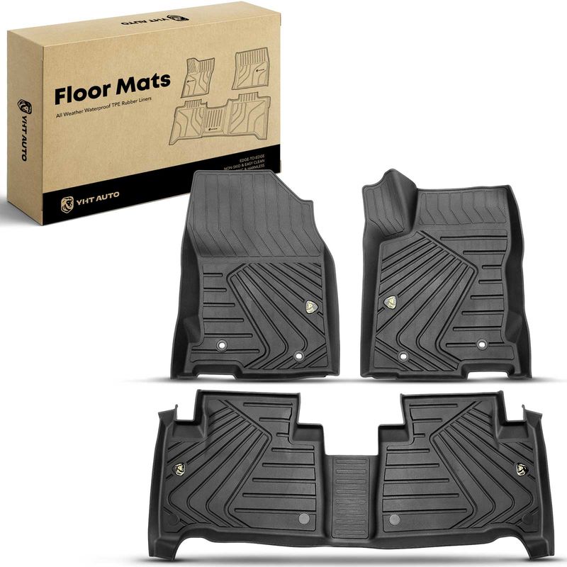 3x Front & Rear Black Floor Mats Liners for Lexus NX200t 2015-2021